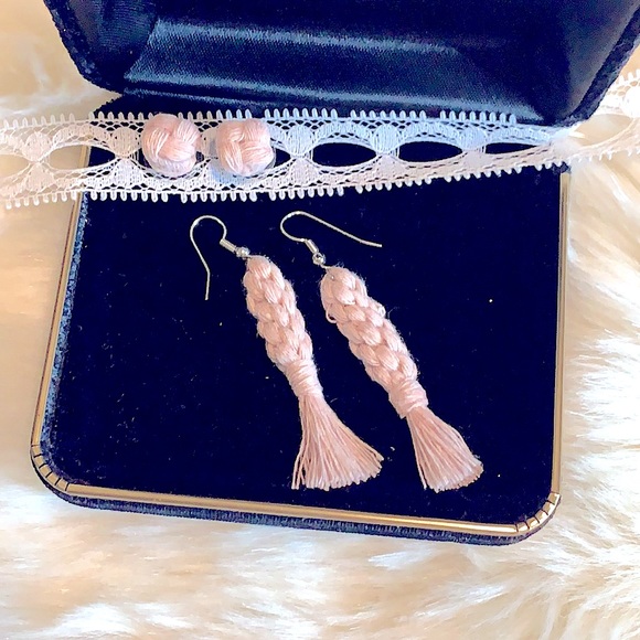 New »Soul Embellishments« Pretty in Pink 2pr Earring Set Handmade Hypoallergenic - Picture 6 of 16